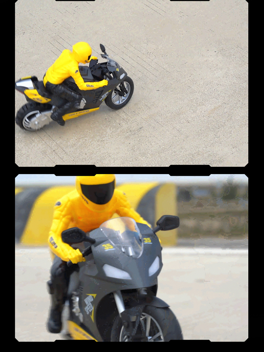 HC-801 2.4G 35CM RC Motorcycle Stunt Car Vehicle Models RTR High Speed 20km/h 210min Use Time - Photo: 9