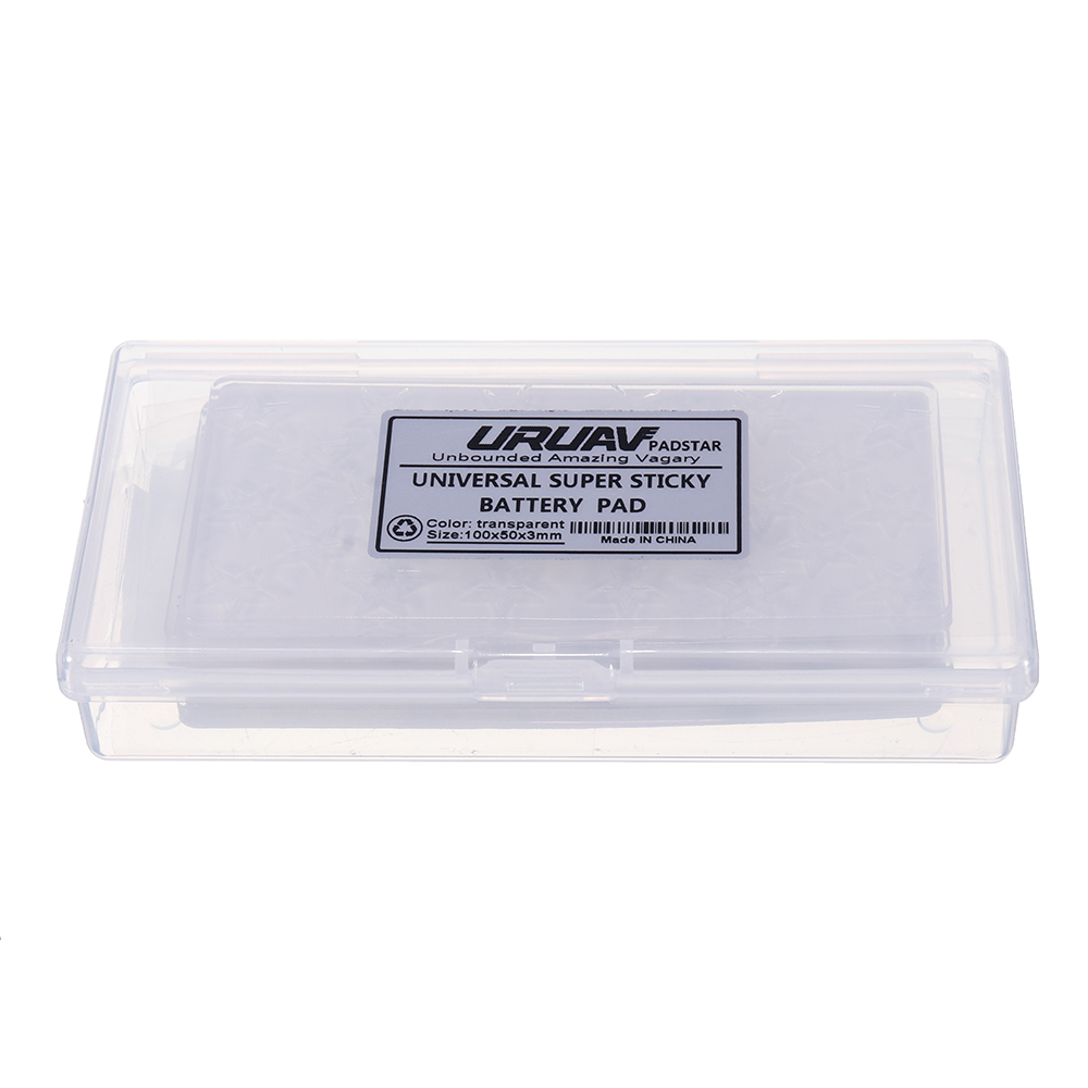 5Pcs URUAV PADSTAR 100x50mm Transparent Sticky Battery Mat Non-slip Pad Support Washing for Lipo Battery - Photo: 7