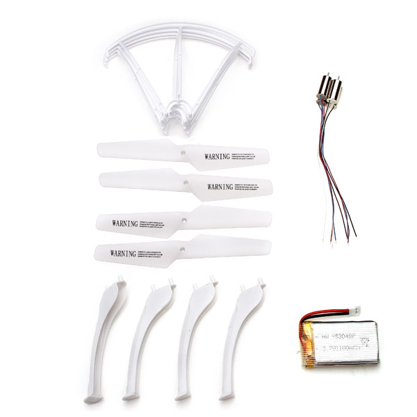 Syma X5SC X5SW RC Quadcopter Spare Parts Set 1100mah Battery+Propeller+Protector+Landing Skid+Motor - Photo: 1
