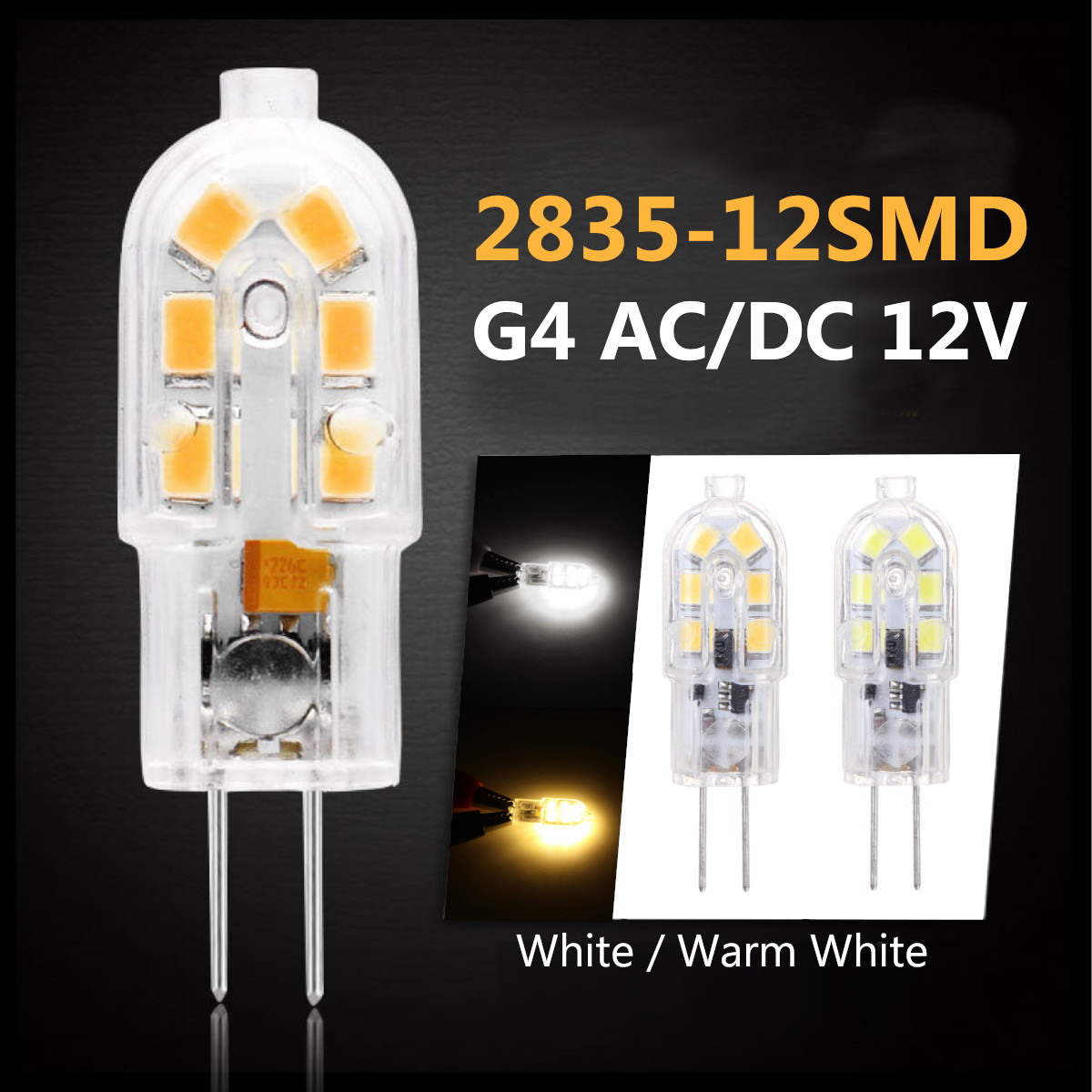 G4 White Non-Dimmable 51SMD 2835 LED 3.5W Ceiling Chandelier Light Bulbs AC 220V 