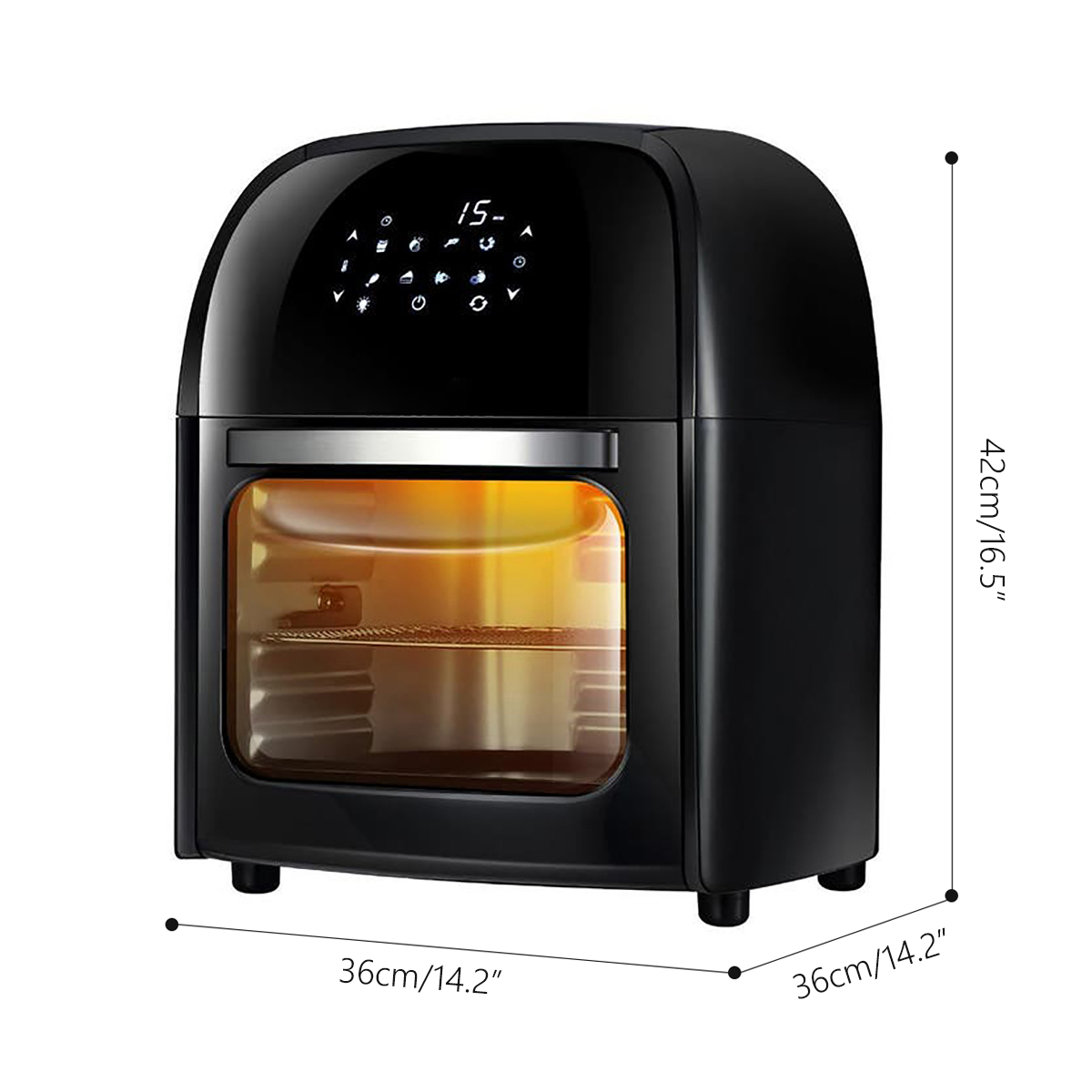 RAMLLY G12153 Air Fryer 2L 1800W Smart Oven Toaster Rotisserie Dehydrator  Countertop 220V | Alexnld.com