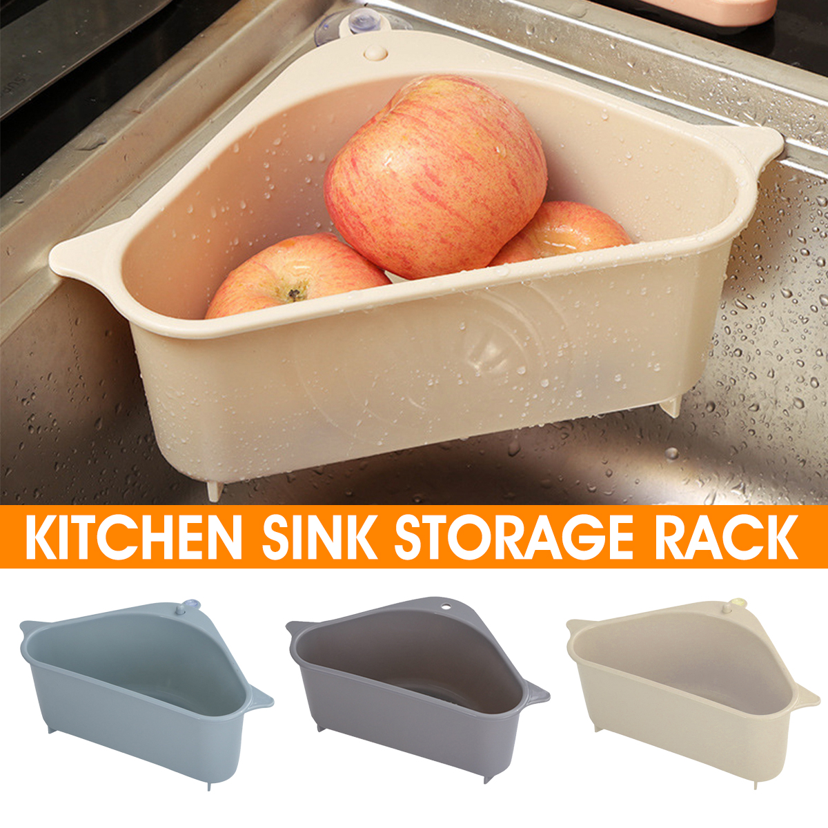 Triangle Storage Holder Multifunctional Drain Shelf storage rack Kitchen Sucker 
