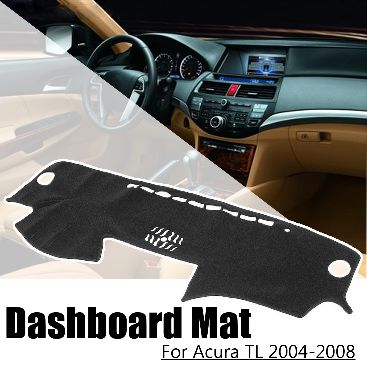 Anti-Sun Dashboard Cover Dashmat Dash Mat Pad For Acura TL 2004-2008 Black 
