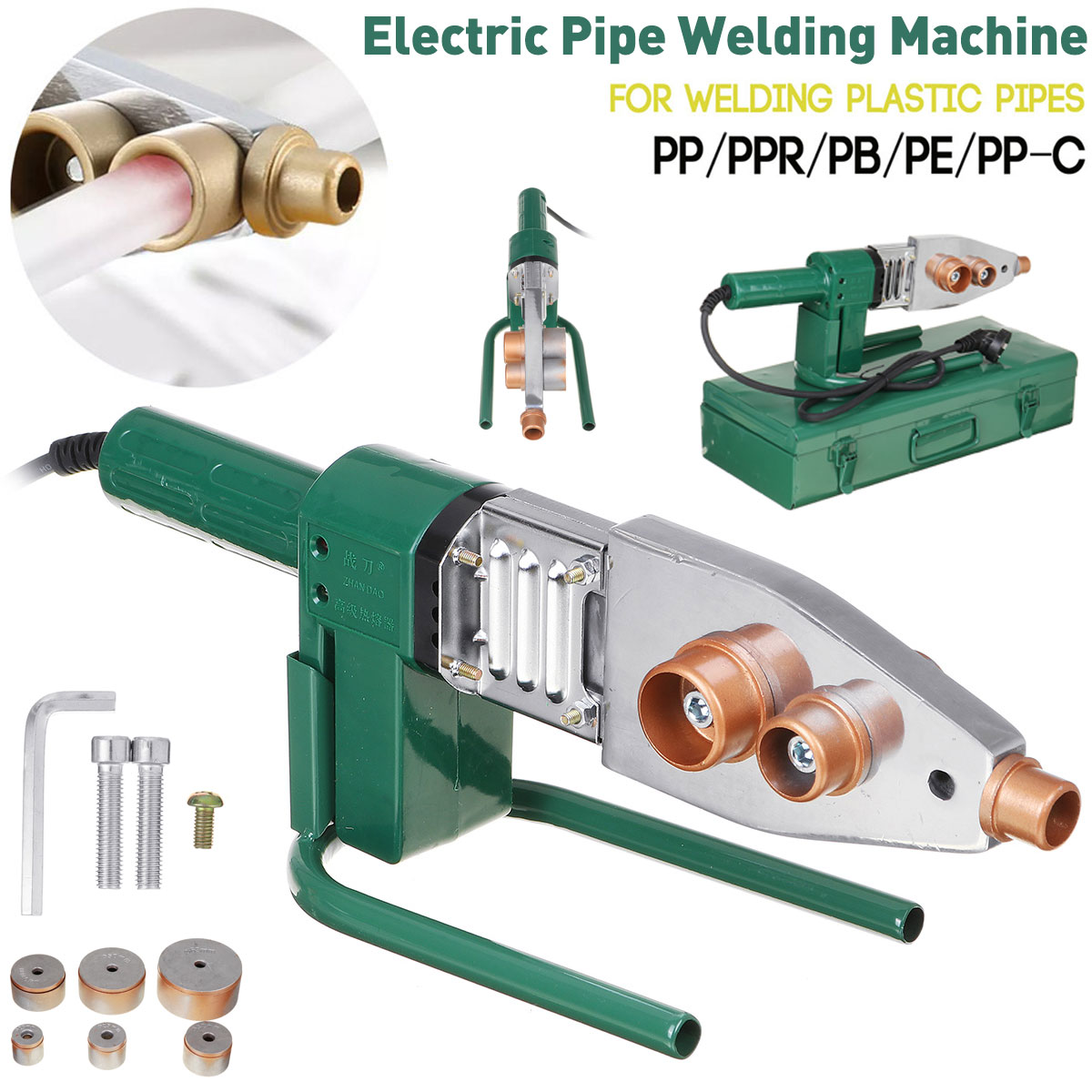 Auto Pipe Welding Machine Electric Heating Tool Heads Set For PPR PP PE Tube 
