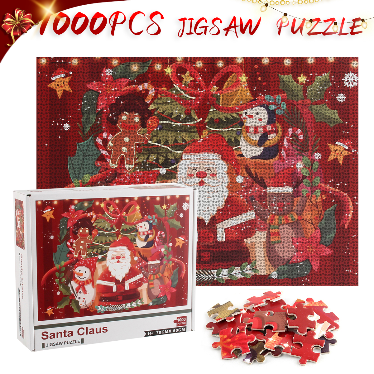 1000PCS Jigsaw Puzzle for Adults Kids Christmas Puzzle Game/Toys Home Decor 