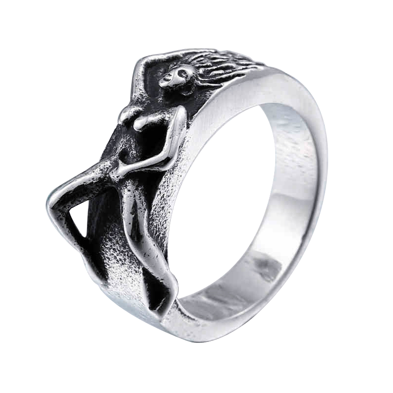 European Style Punk Rock Stainless Steel Unique Ring