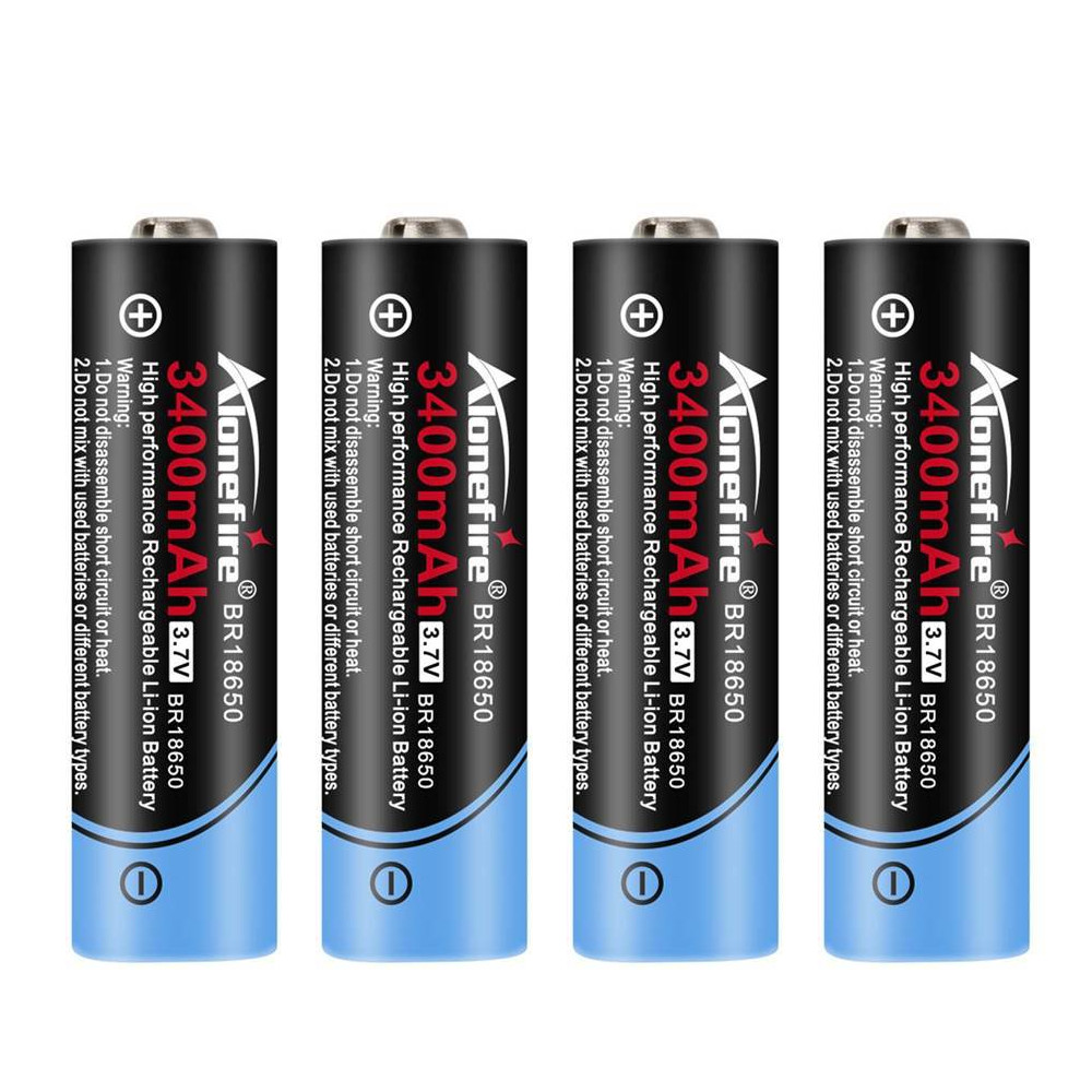 Rechargeable 18650 Battery,20 Pack Household 3.7V Li-ion Battery for Flashlight 18mmX65mm 
