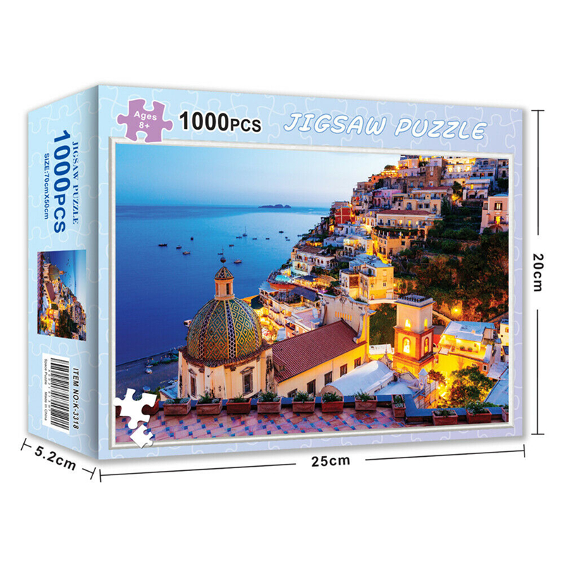 1000PCS DIY Window Sill Cat/Amalfi Paper Jigsaw Puzzle Decompression Educational Indoor Toys - Photo: 6