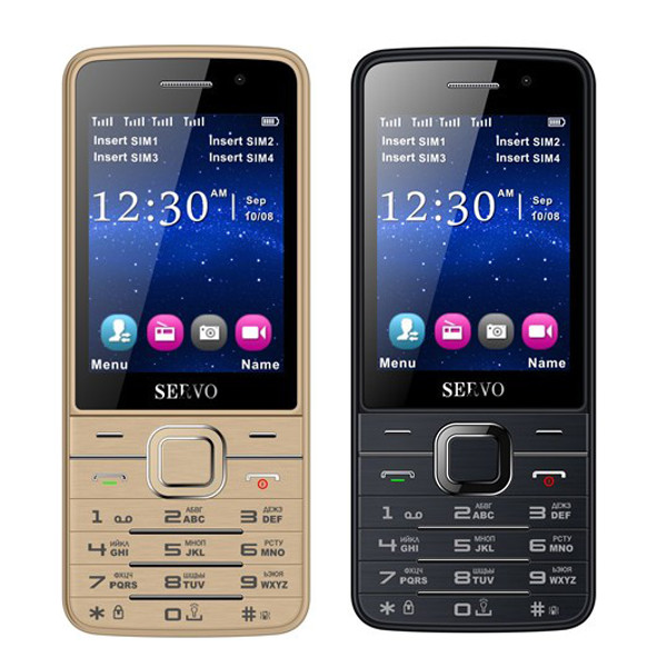 SERVO V9500 2.8 Inch 1800mAh P283 4 Sim Cards GPRS Mobile Phone