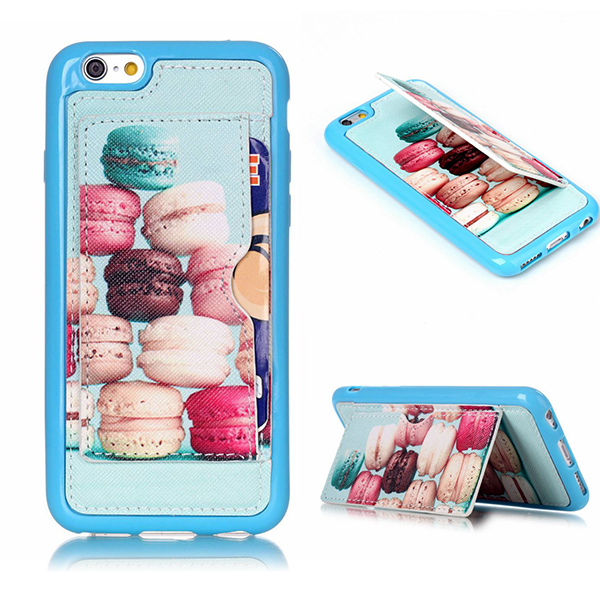 Fashion Pattern Hamburger Creative Back Holder Protector Case For iPhone 6 6s Plus