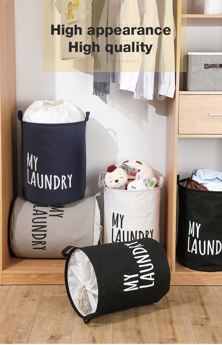 Large Dirty Cloth Laundry Basket Foldable Kids Toy Storage Bag Clothes Organizer 