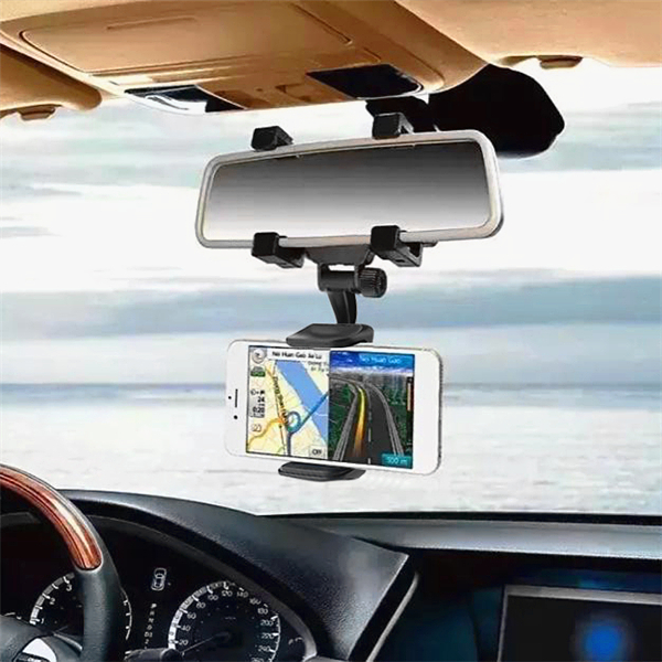 KELIMA 360° Rotation Rearview Mirror Phone Holder for Phone 3.5-5.5 inches