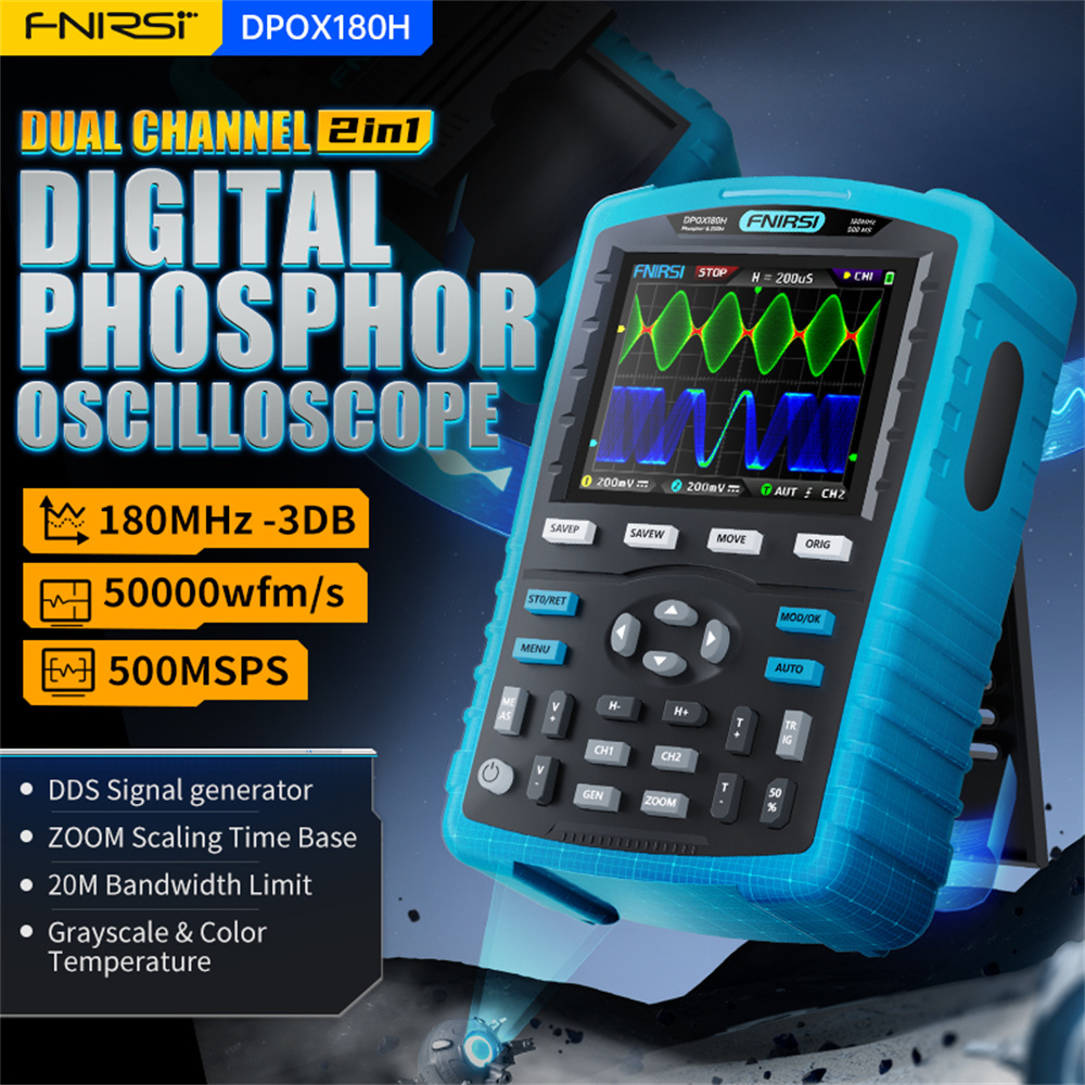 FNIRSI DPOX180H Handheld Phosphor Digital Oscilloscope za $113.99 / ~470zł