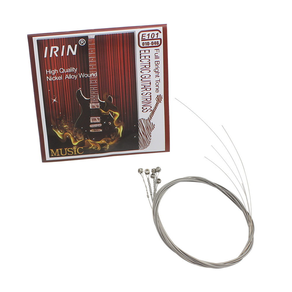 IRIN E101 6pcs/Pack Electric Guitar Strings 0.010-0.046 Inch Steel Automatic Winding Strings Production For Guitar Accessories - Photo: 8