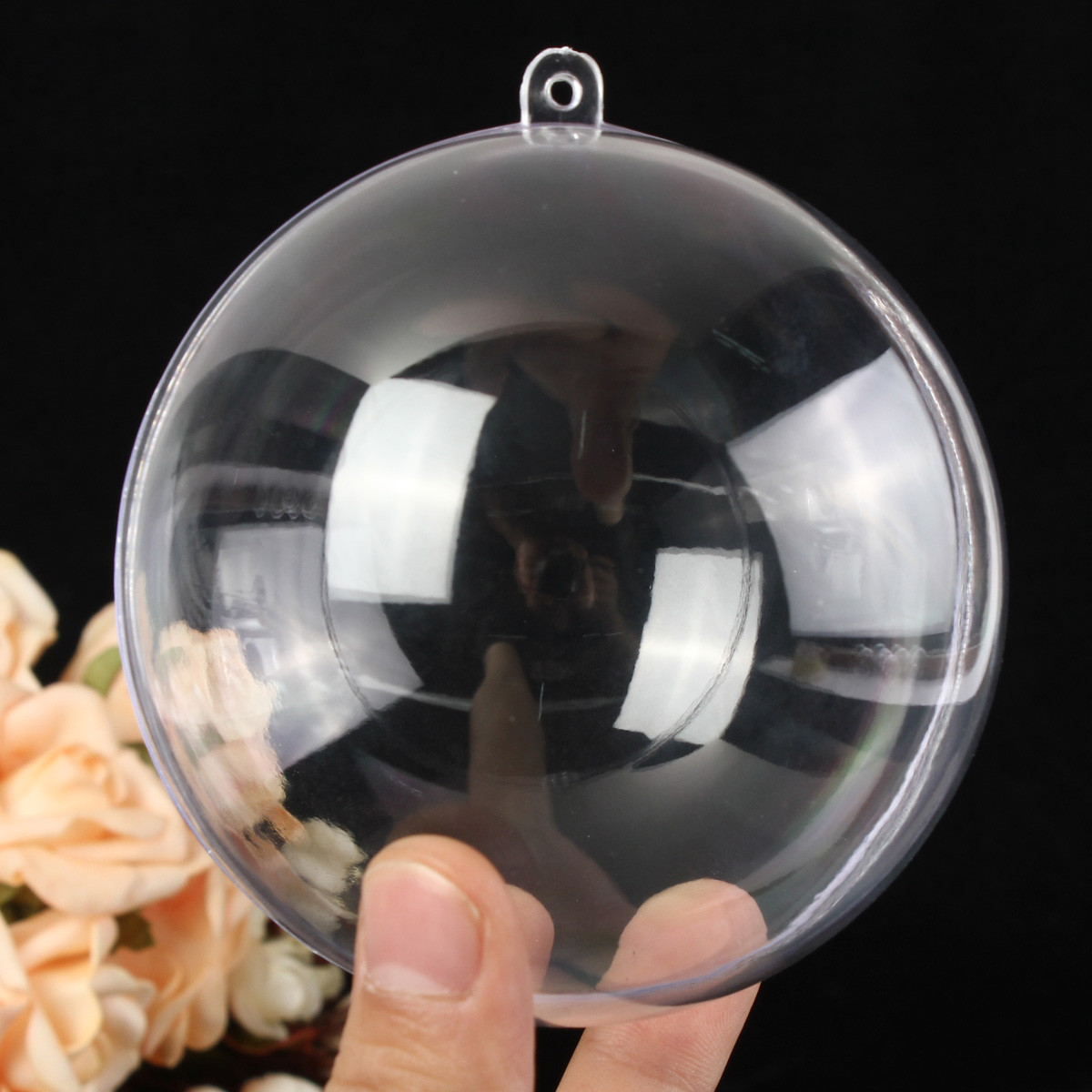 5pcs Christmas Tree Decoration Clear Hanging Ball Gift Candy Hanging Decration Ball