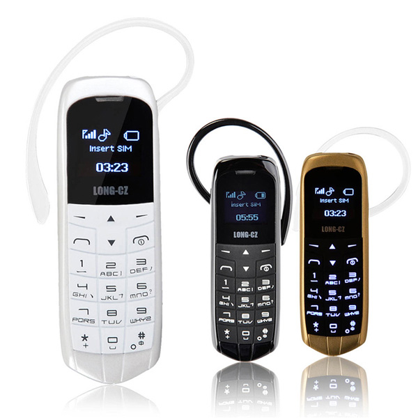 LONG-CZ J8 0.66-inch 300mAh Headset Smallest Mini Card Phone