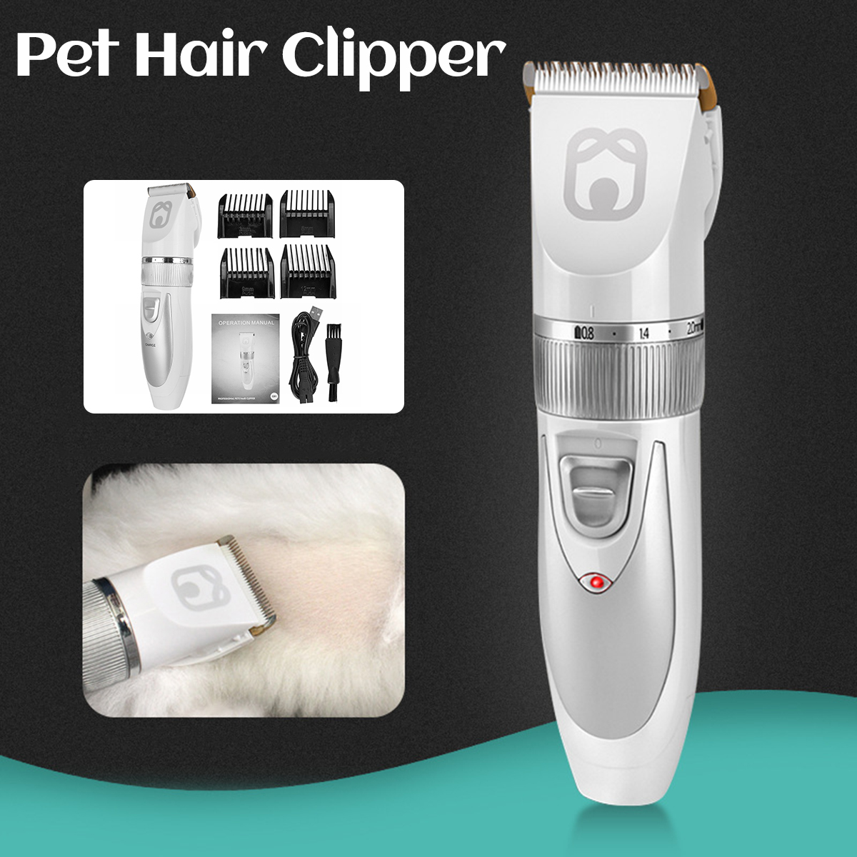 Other Gadgets - Dog Clippers USB Rechargeable Cordless Dog Grooming Kit
