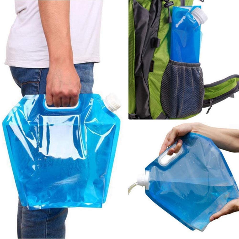 10L Folding Drinking Water Container Storage Lifting Bag Camping Hiking Picnic 