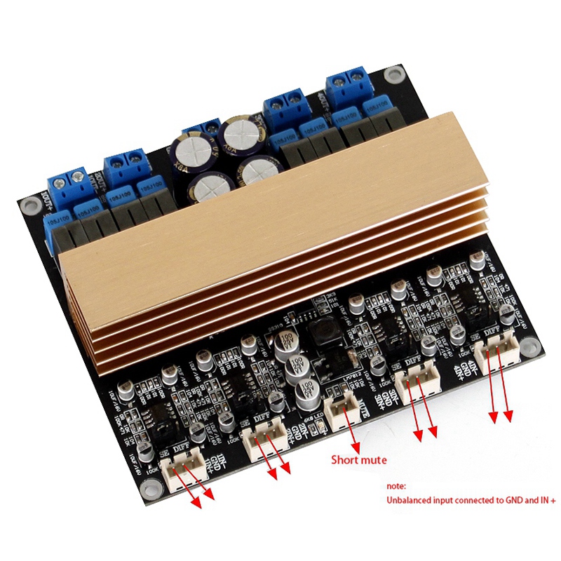 AMP Digital Amplifier Board,Audio Parts 4-Sound Channel High-Power TPA3255 Class D 