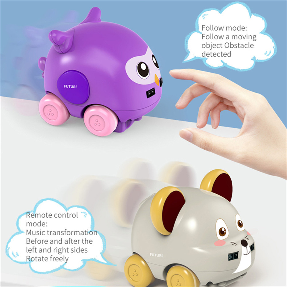 3301 1/24 Manual Control Electric Cartoon Animals RC Car Gesture Sensor Vehicles w/ Light Music RTR Child Gift Toys - Photo: 3
