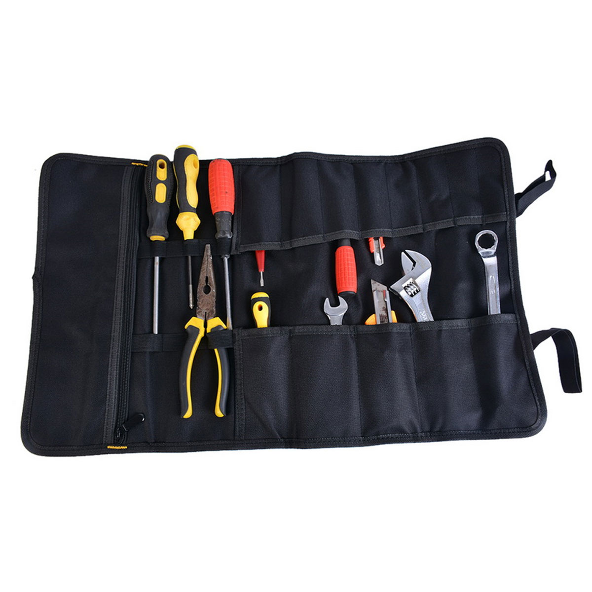 US Pocket Canvas Spanner Wrench Tool Roll Up Storage Bags Organizer Pouch Oxfors