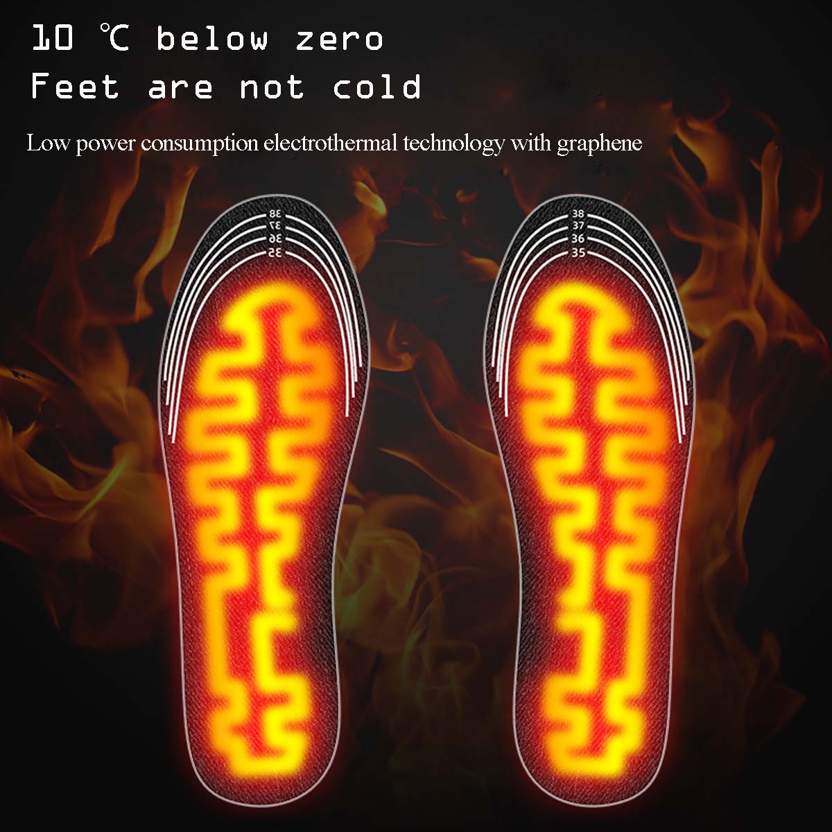 USB Plug Electric Heated Shoes Insoles Plush Film Heater Warm Socks Pads Foot 
