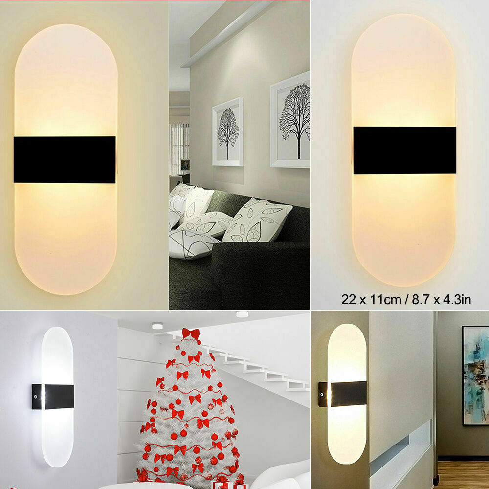 Details about   290X110X10Mm 6W 24Led Modern Wall Light Surface Mounted Oval Sconce Hallway Aisl 