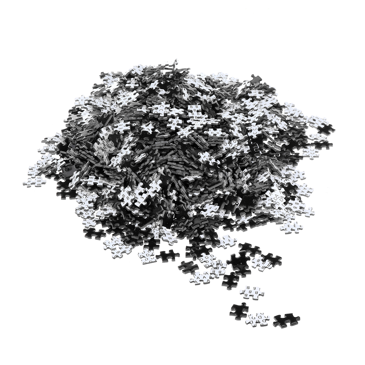 1000Pcs Pure Color White Black Paper Jigsaw Puzzle Toy DIY Assembly Educational Game Toy - Photo: 9