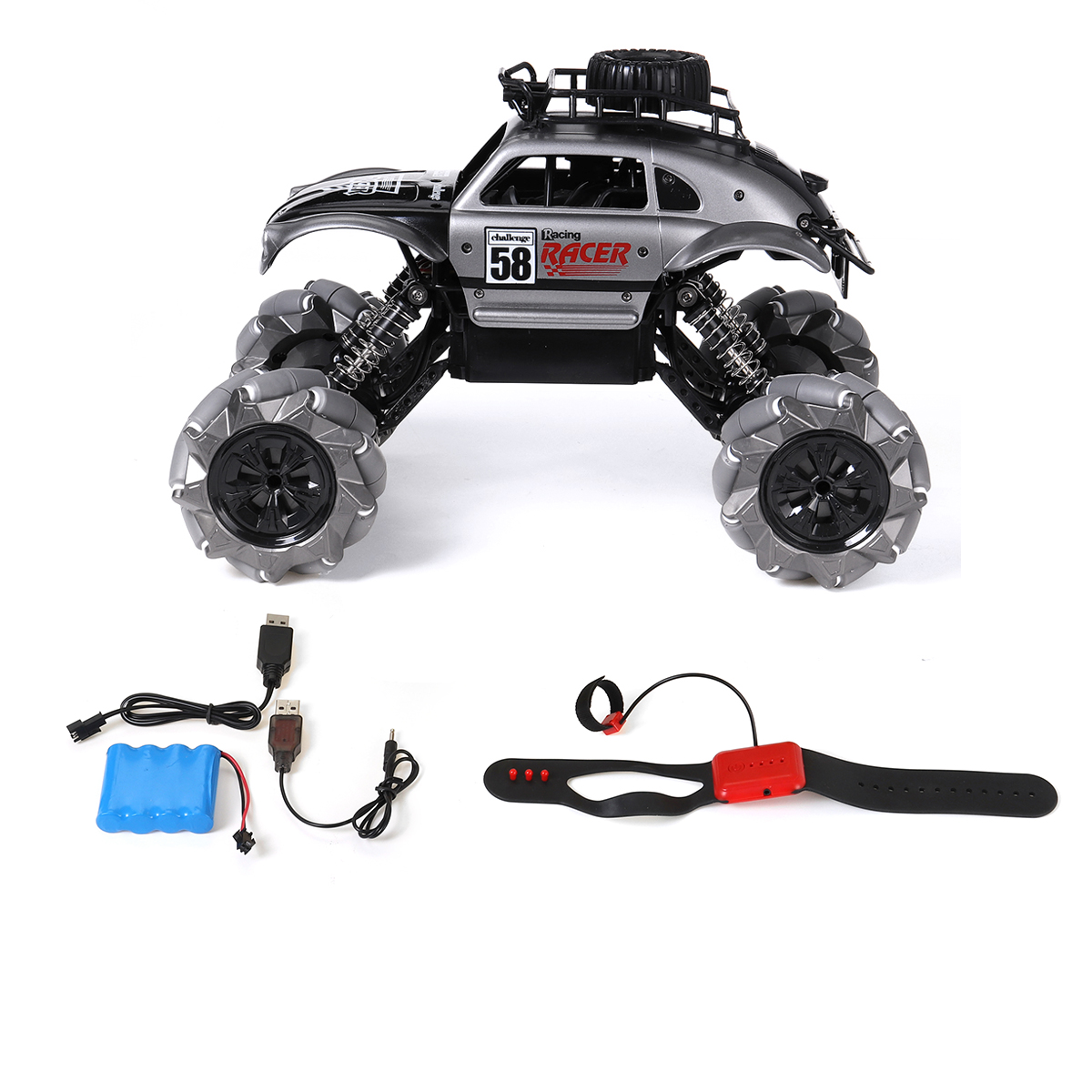 1/16 2.4G Watch Control Gesture Induction Electric RC Drift Car Toys With Light - Photo: 7