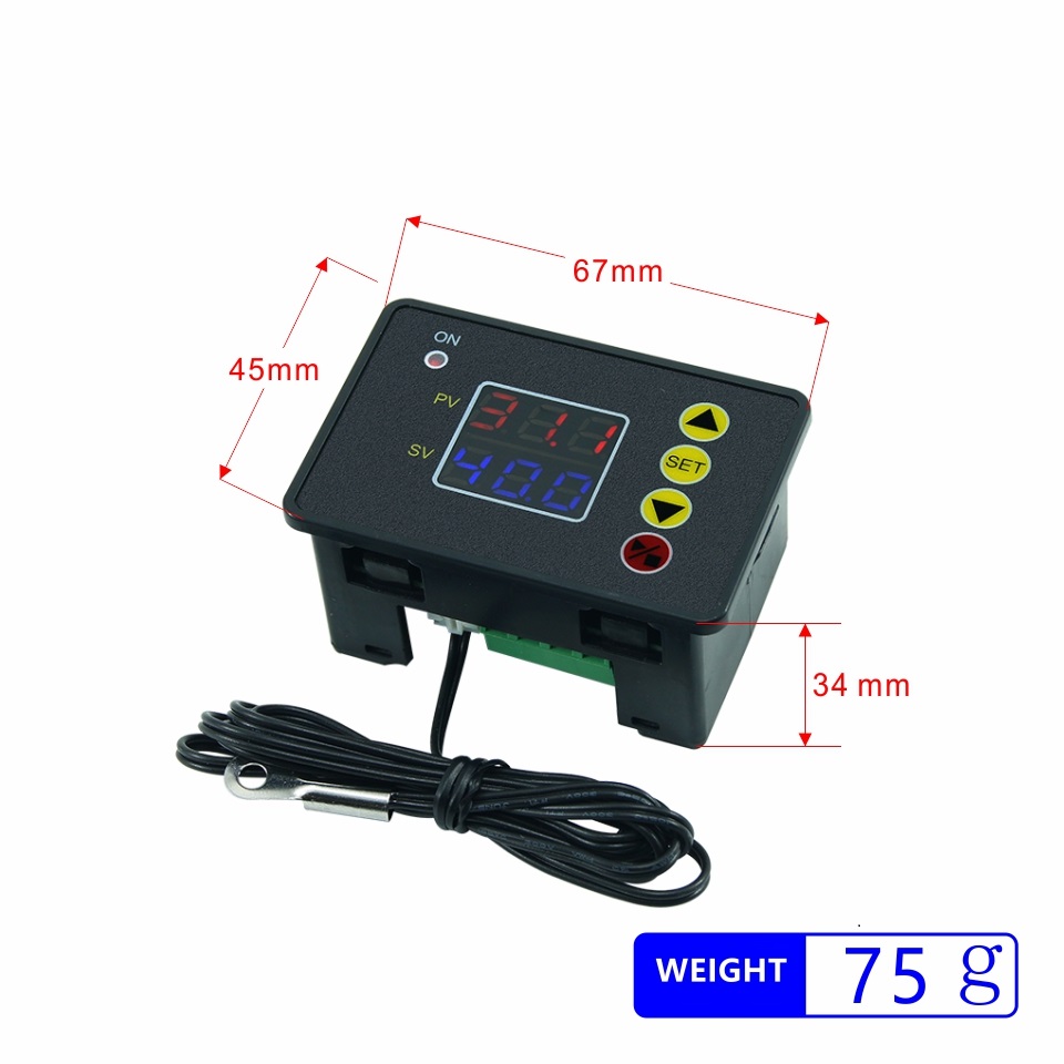 1x Digital LED Microcomputer Thermostat Controller Switch Temperature Sensor 12V 