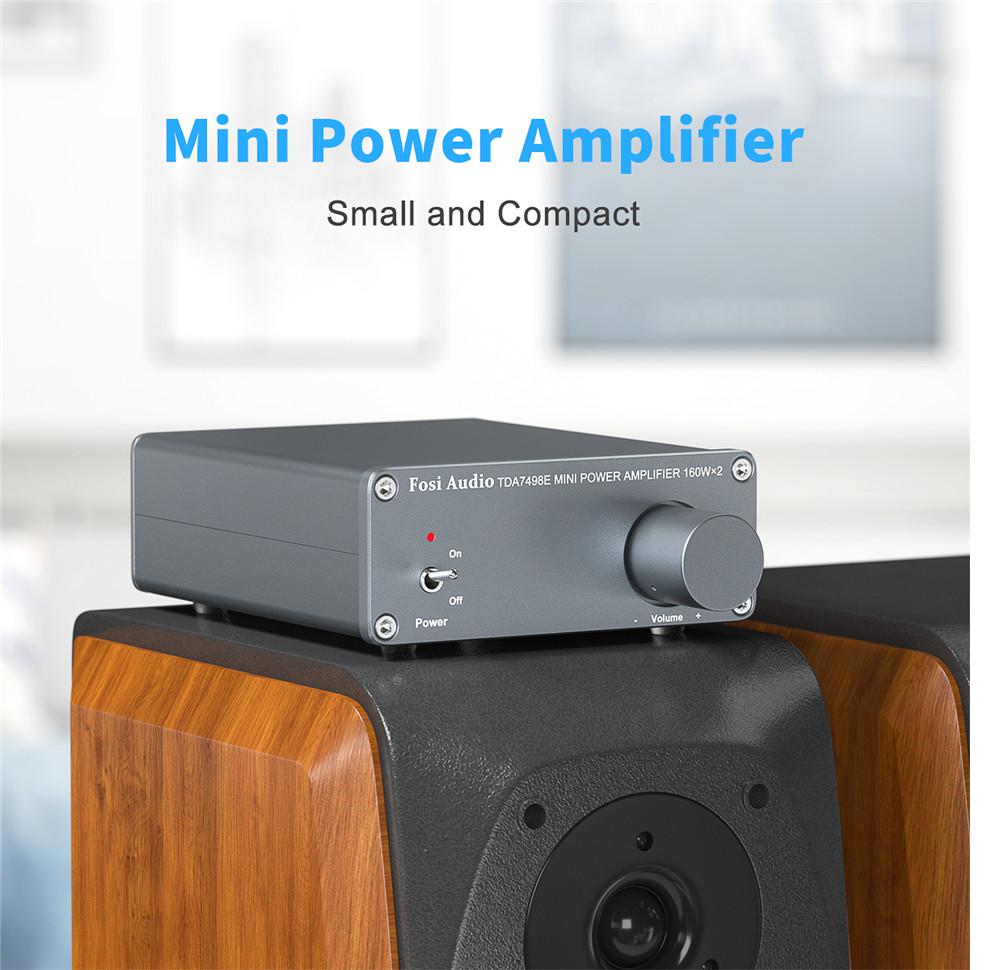 Fosi Audio TDA7498E 2 Channel Stereo Audio Amplifier Mini Hi-Fi 