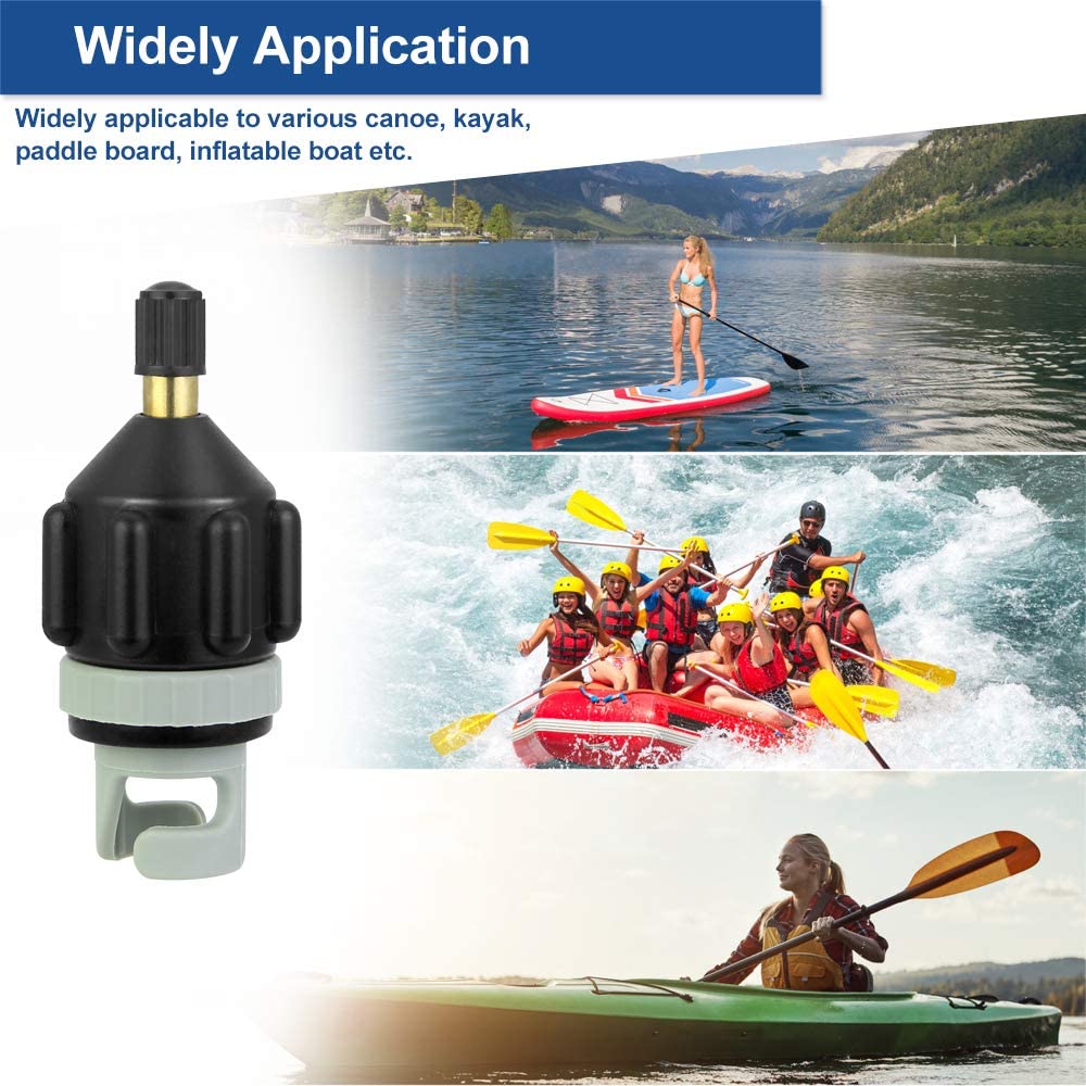 Kayaking Inflatable Boat Valve Connector Sup Pump Adapter Conversion Head Kit UK 