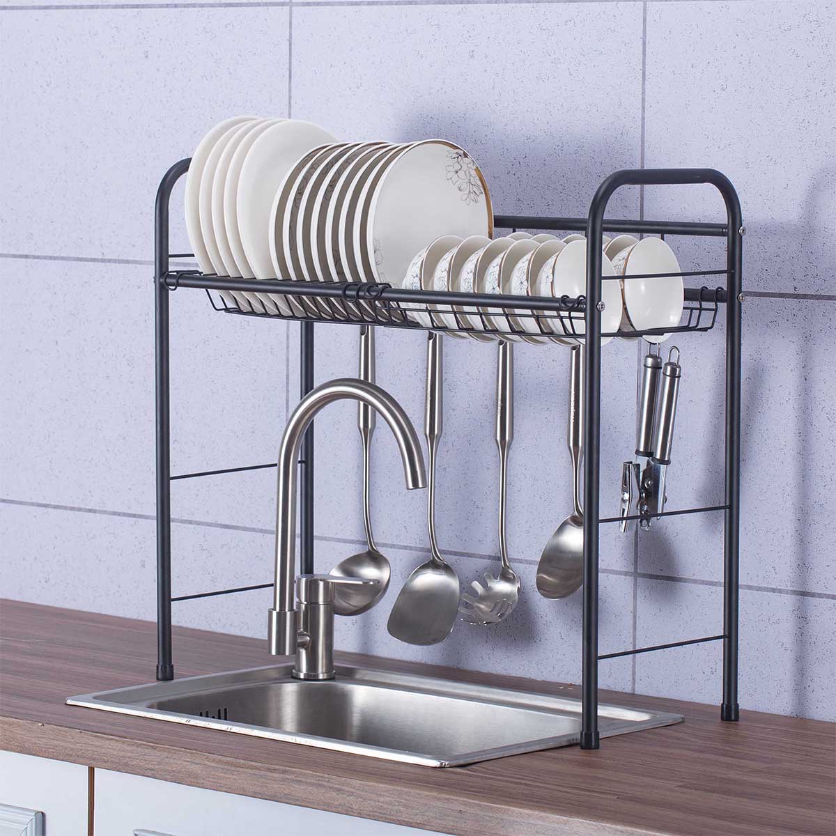 Other Hardware Accessories Stainless Steel Over Sink Kitchen Dish Rack Drying Drainer Tray