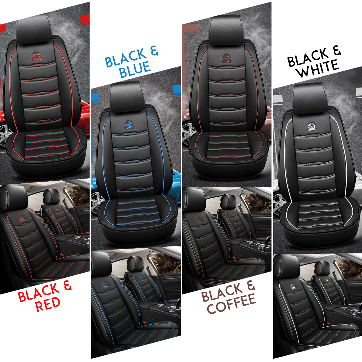 Universal Car Front Seat Cover Auto Accessories PU Leather Breathable