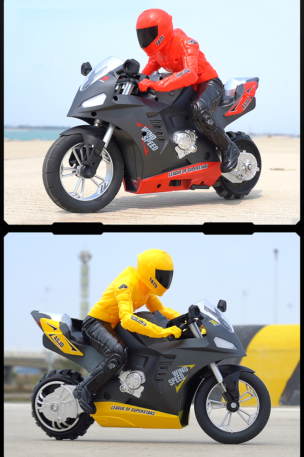 HC-801 2.4G 35CM RC Motorcycle Stunt Car Vehicle Models RTR High Speed 20km/h 210min Use Time - Photo: 11