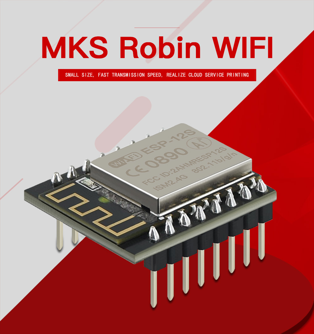Aibecy 1pc MKS Robin WIFI V1.0 APP Fernbedienung 3D-Druck WLAN Router ESP8266 WIFI-Modul für MKS Robin Motherboard Hohe Stabilität