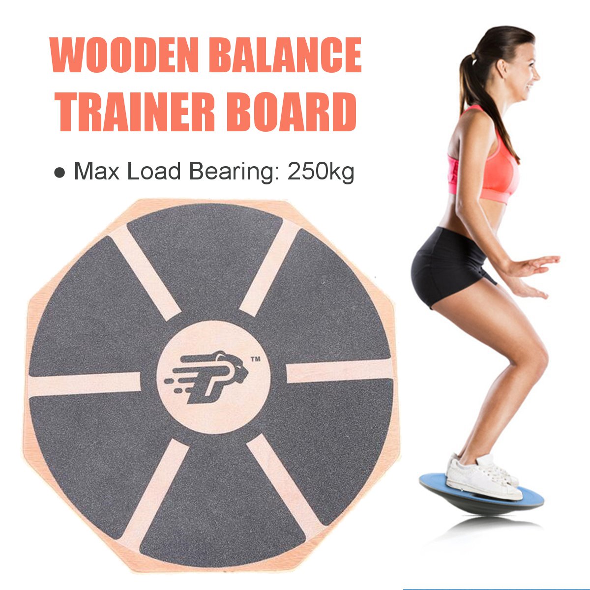 Wobble Balance Board Exercise Fitness Yoga Training with Resistance Stability 