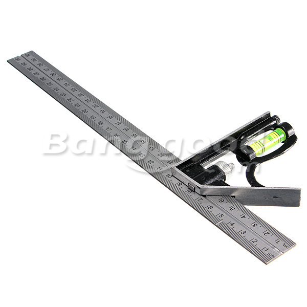 Aluminum steel 300mm/12" Engineers Try Square Set Right Angle Guide With Level 