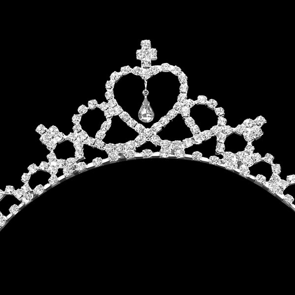 Girls Rhinestone Princess Hair Band Crown Headband Tiara