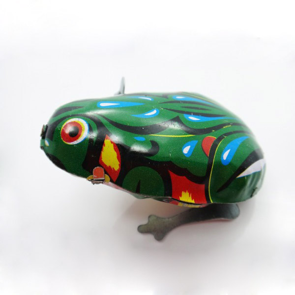 1 Wind Up Animal Jumping Green Frog Retro Classic Clockwork Toy Gif P9M4 Ti Y1L4 