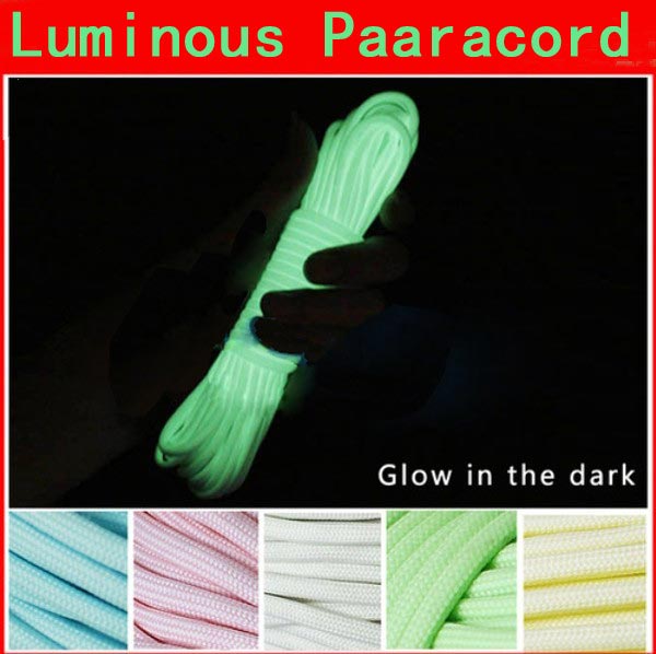 Luminous 9 Strands Glow in the dark & Reflective Parachute Cord Paracord 4.5mm 