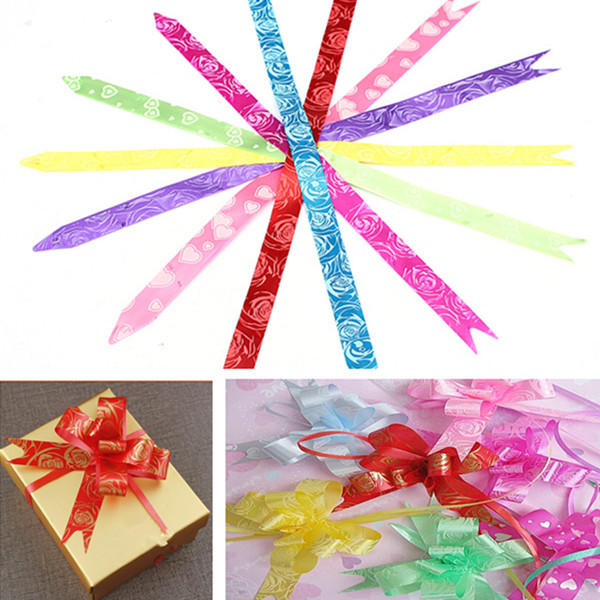 10 x 30mm Peach Pull Bow Ribbon Ideal Wedding Gift Wrap Florist Hamper Baskets 