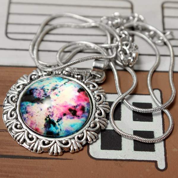 Galaxy Sky Glass Necklace