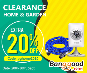 Extra 20% OFF for Clearance of Home&Garden from BANGGOOD TECHNOLOGY CO., LIMITED