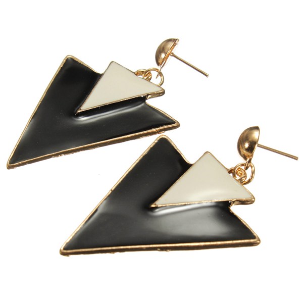 Geometry Double Triangle Dangle Earrings
