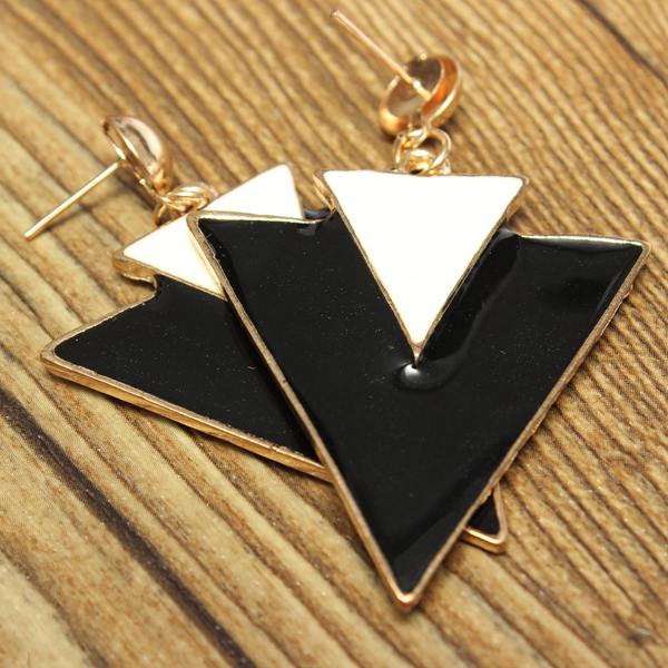Geometry Double Triangle Dangle Earrings
