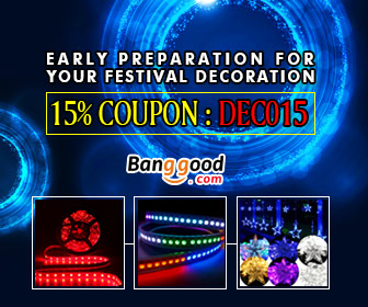 15% OFF for Holiday Lights from BANGGOOD TECHNOLOGY CO., LIMITED