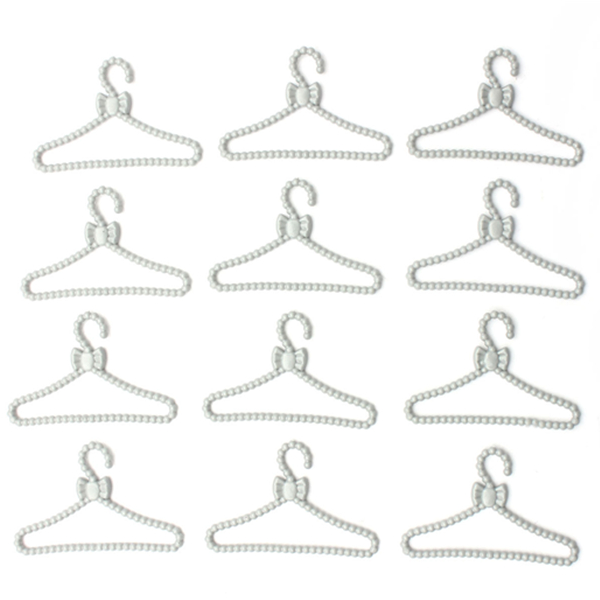 10 Pcs Plastic Doll Clothes Hangers Dress Clothes Accessories for Dolls  OJ