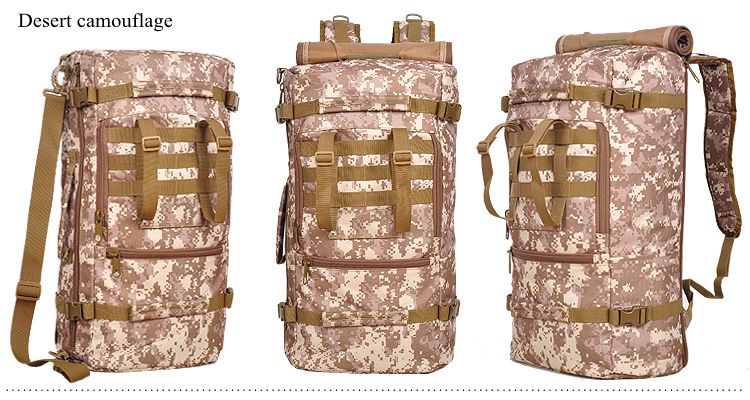 Tactical Military Trekking Camping Hiking Rucksack Backpack Bag 60L ...