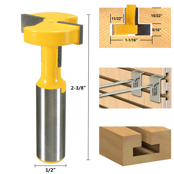Sturdy Straight Router Bits Handheld Slot Milling Cutter Long Lasting for Hard Wood Solid Wood 